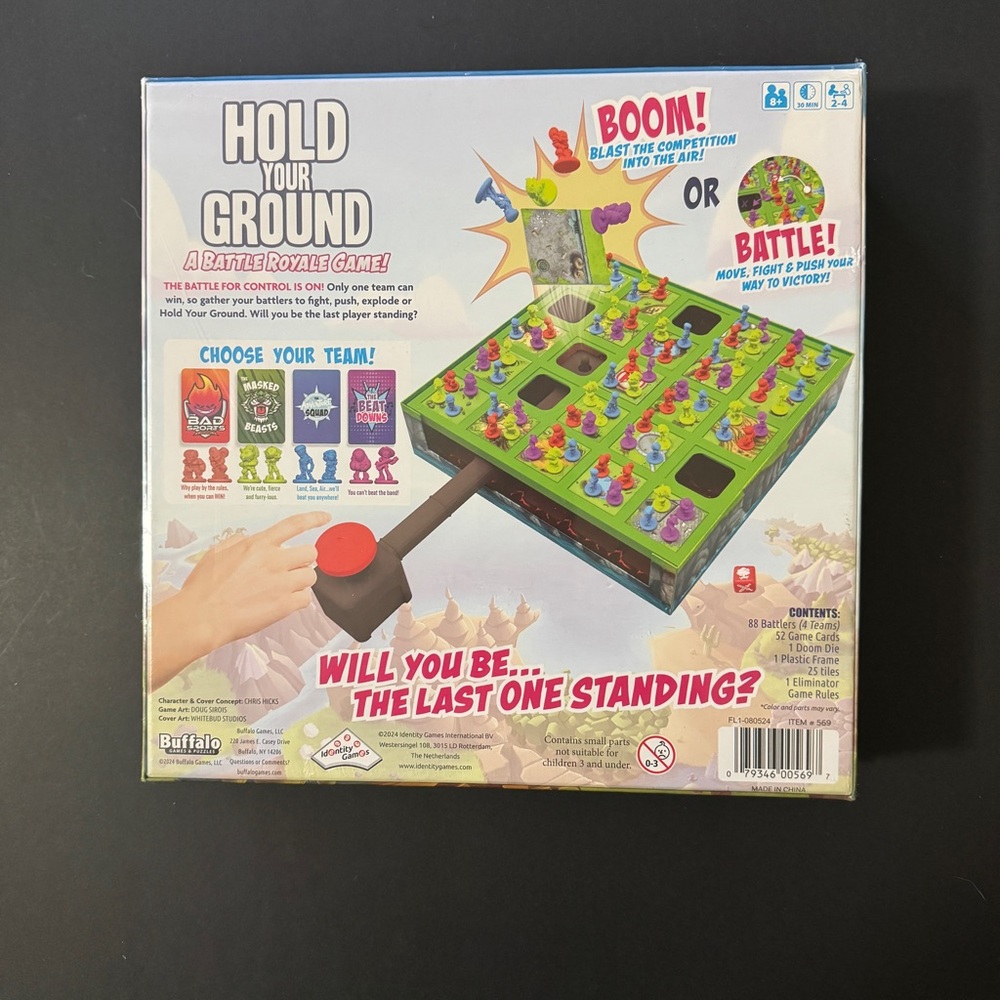 Buffalo David Bitton Hold Your Ground Board Game – Red, Pink, Blue Artwork - Picture 2 of 2